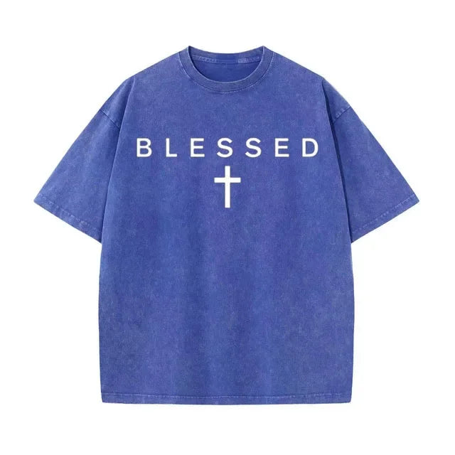 Blessed Faith Graphic Cotton T Shirt