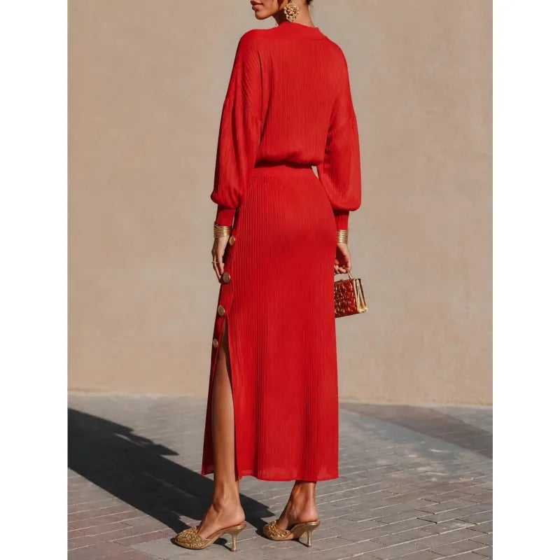 Cordelia Balloon Sleeve Sweater Dress