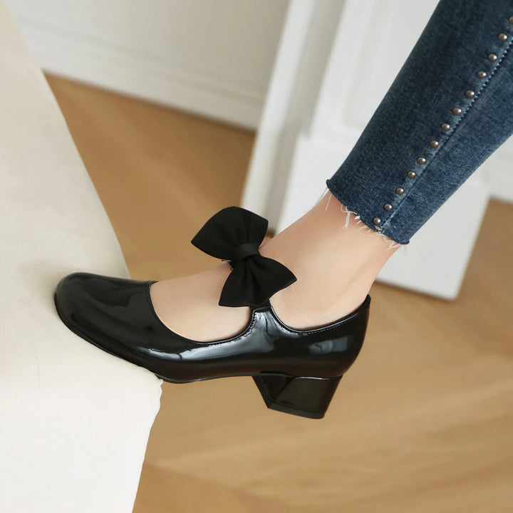 Dalvi Bow Mary Jane Pumps