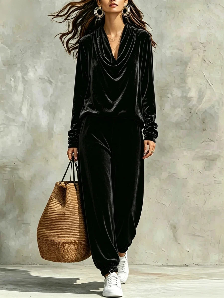 Marissa Cowl Neck Pant Set