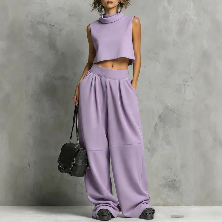 Viola Crop Top & Trouser Set