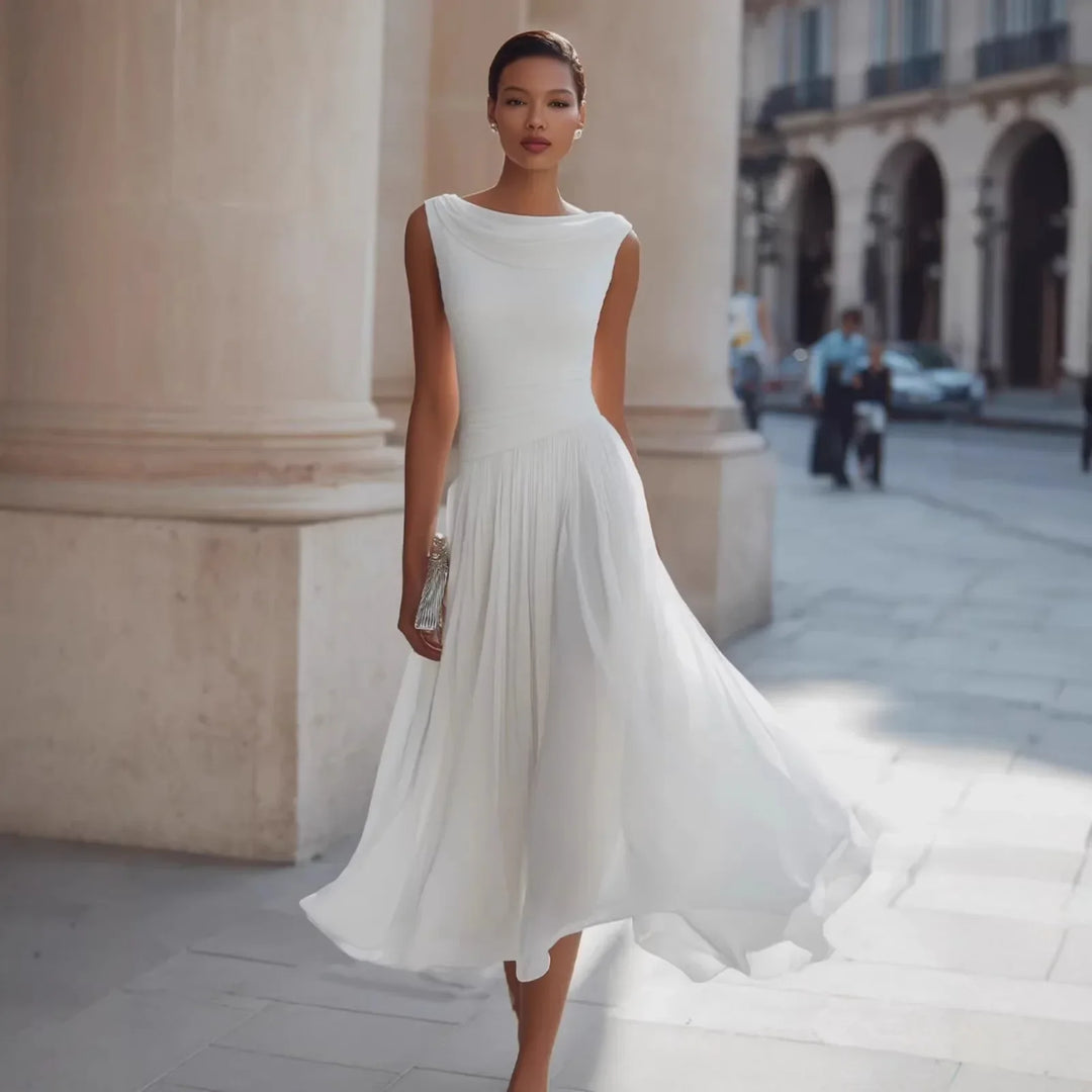 Faye Flowing Pleated Midi Dress