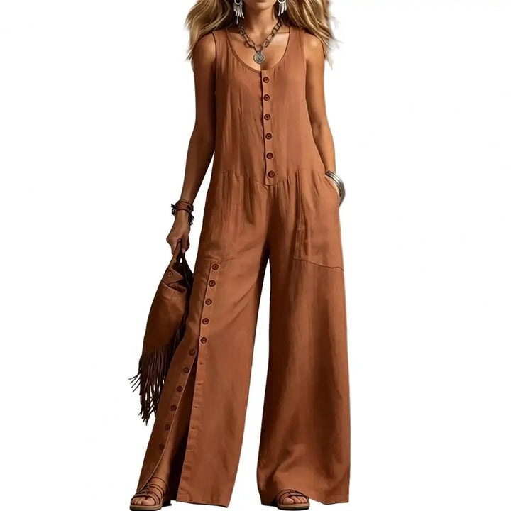 Zelina Relaxed Wide Leg Jumpsuit