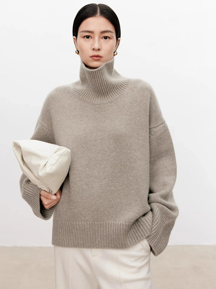 Marisla Turtleneck Cashmere Pullover
