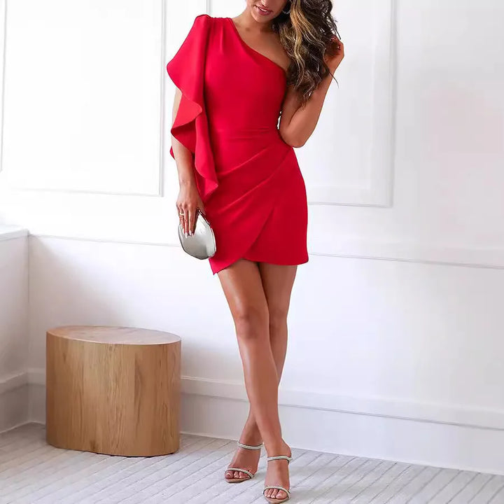 Serena Elegant Ruffle Mini Dress
