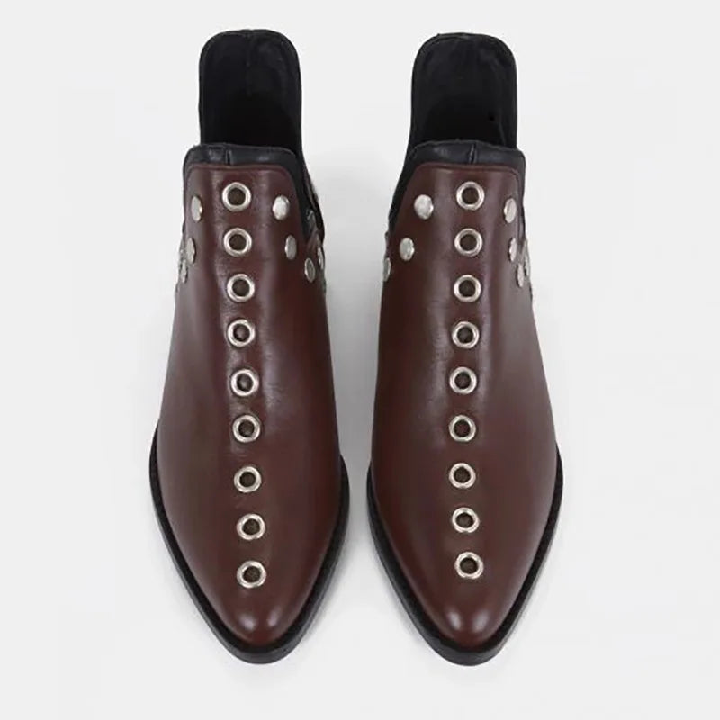 Halcyon Stud Pointed Ankle Boot