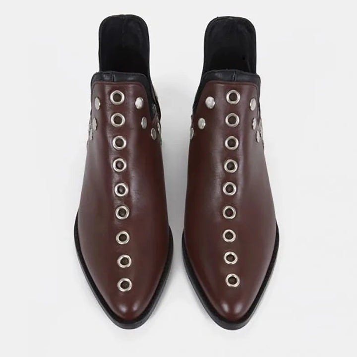 Halcyon Stud Pointed Ankle Boot