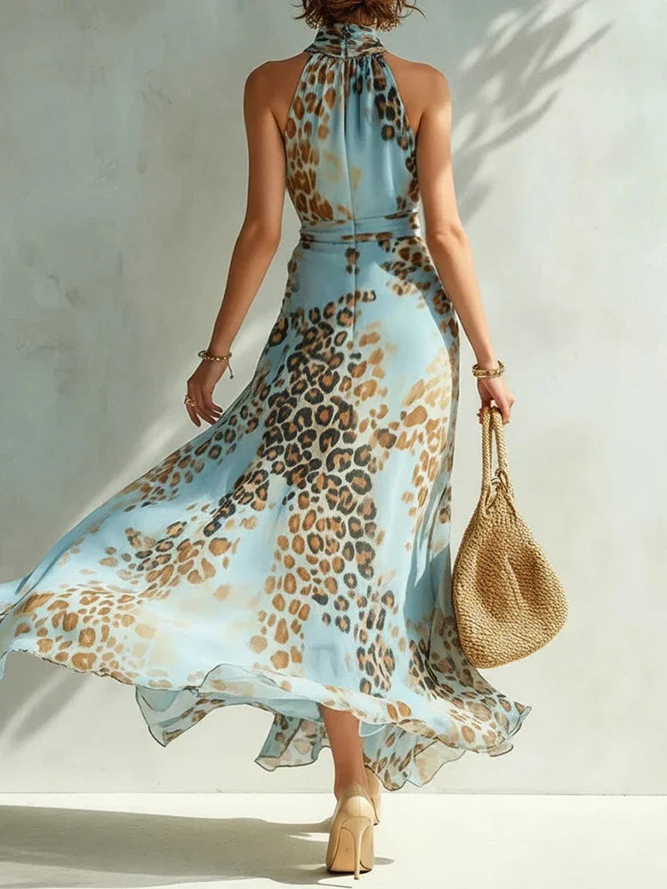 Gloria Leopard Print Maxi Dress