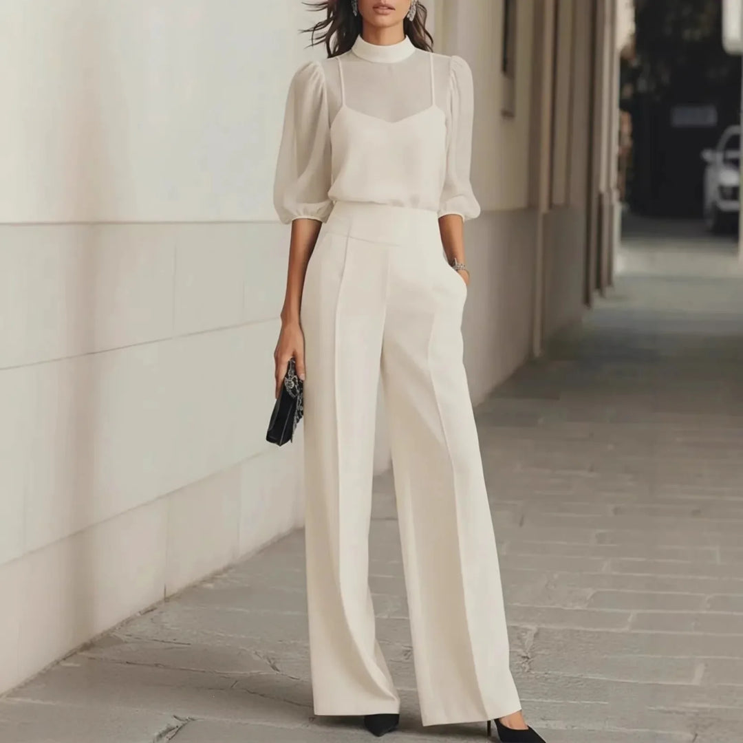 Loretta Elegant Patchwork Wide Leg Jumpsuit
