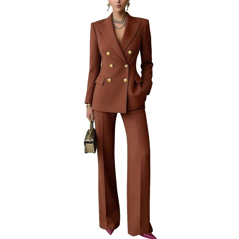 Theodora Double Breasted Blazer Set