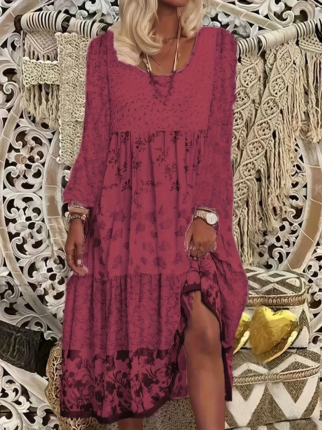 Acacia Boho Floral Maxi Dress