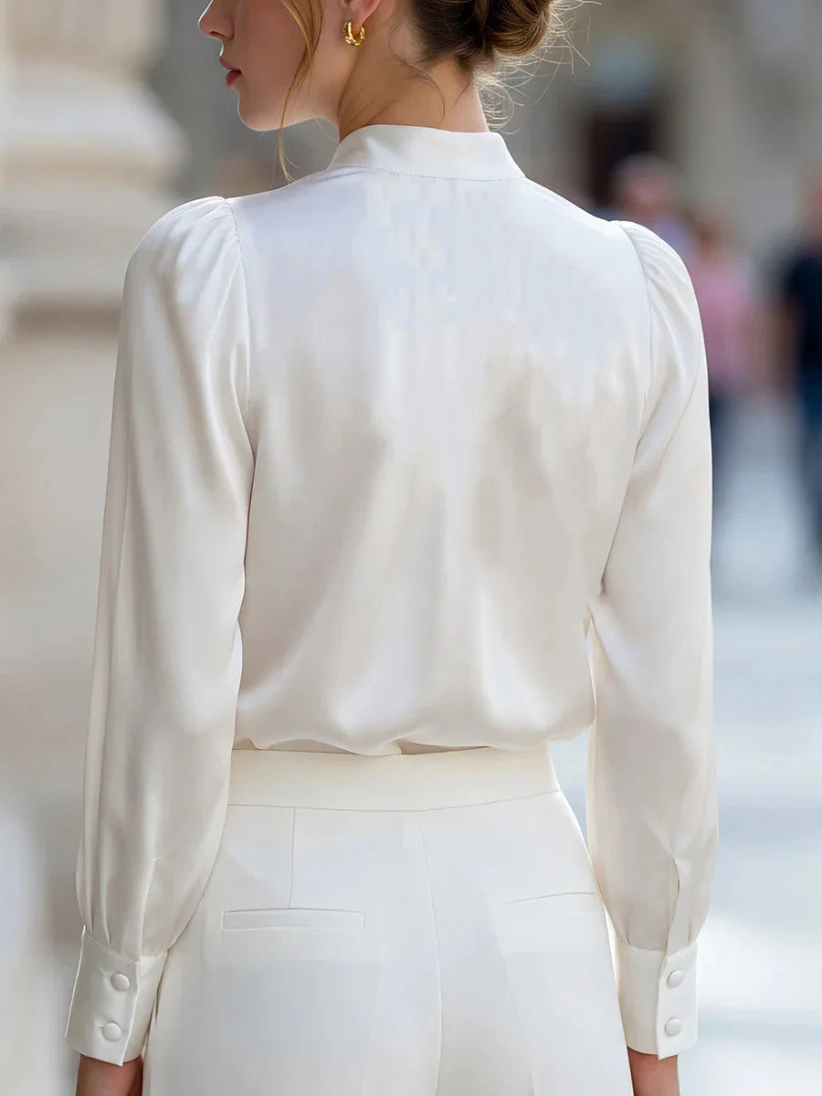 Ellis Lightweight Stand Collar Blouse