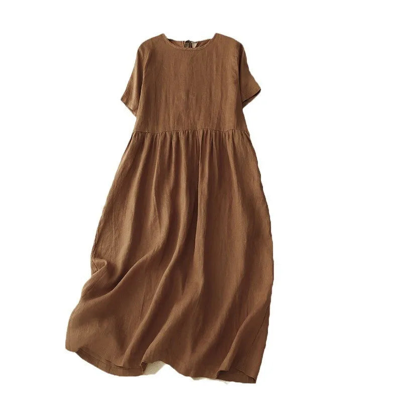 VoreliaRelaxed Cotton Midi Dress