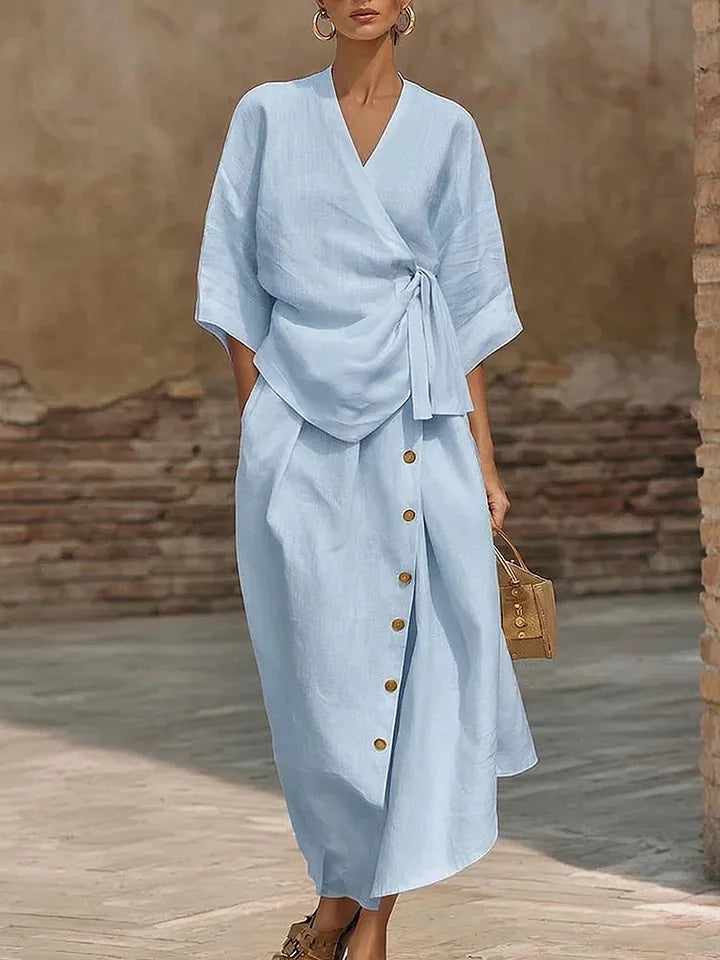 Asteria Elegant Midi Skirt Set