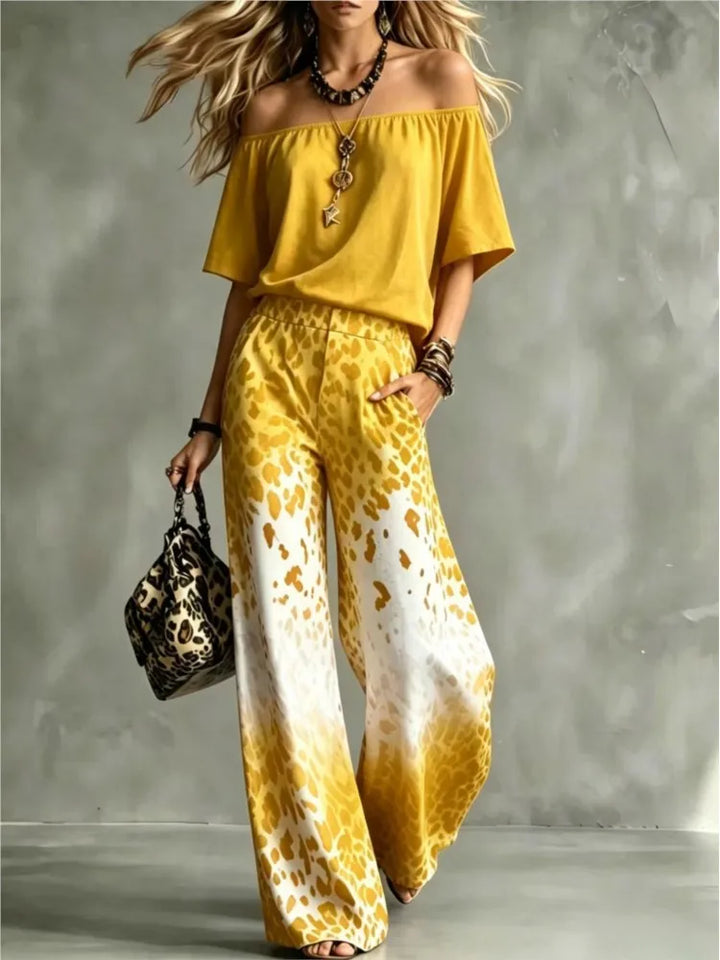 Marvyn Off Shoulder Trouser Set