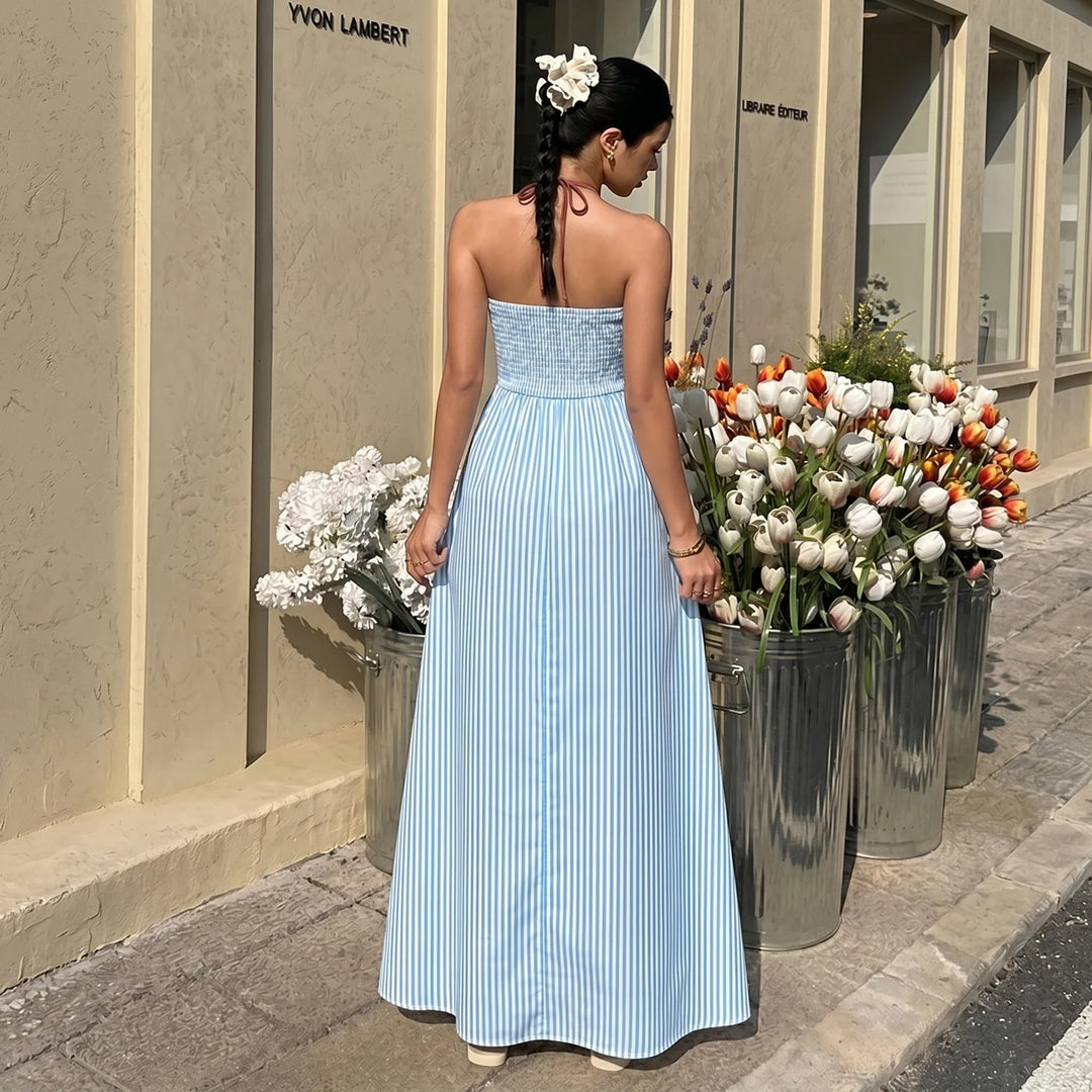 Soraya Flowing Halter Neck Maxi Dress