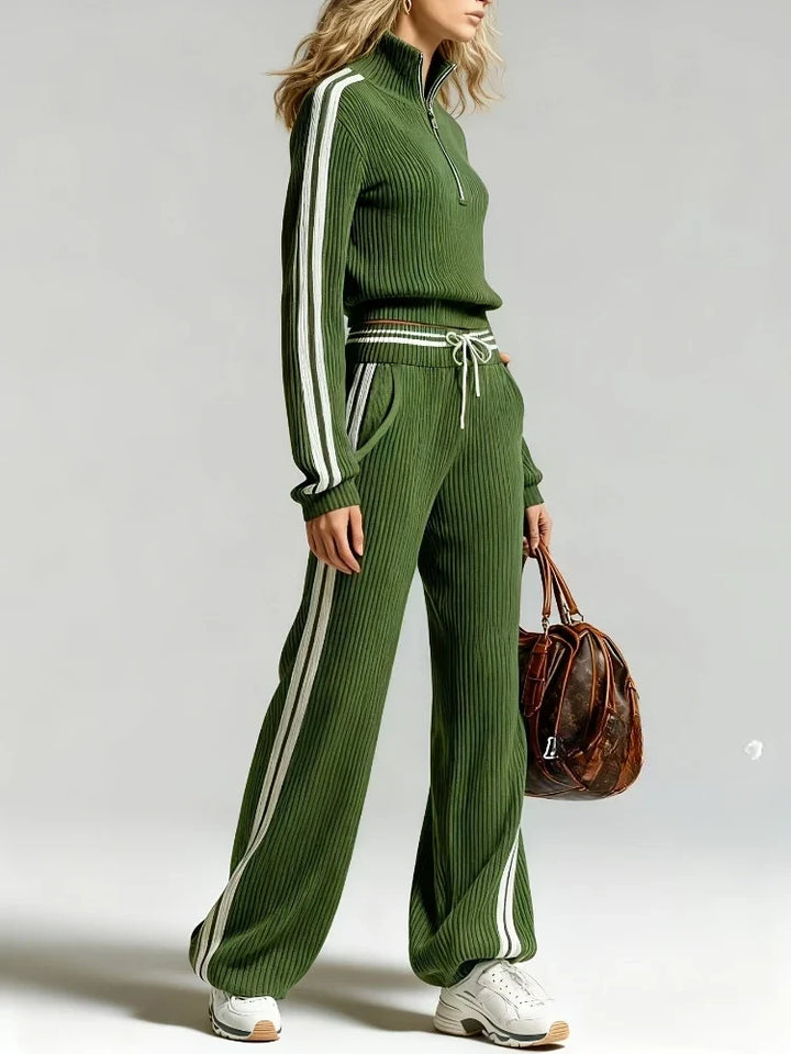 Adalyn Half Zip Ribbed Set