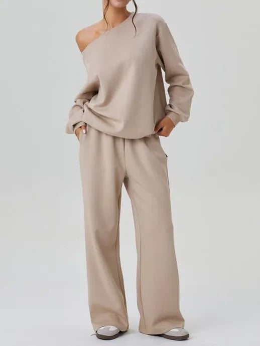Ariadne Off Shoulder Tracksuit Set