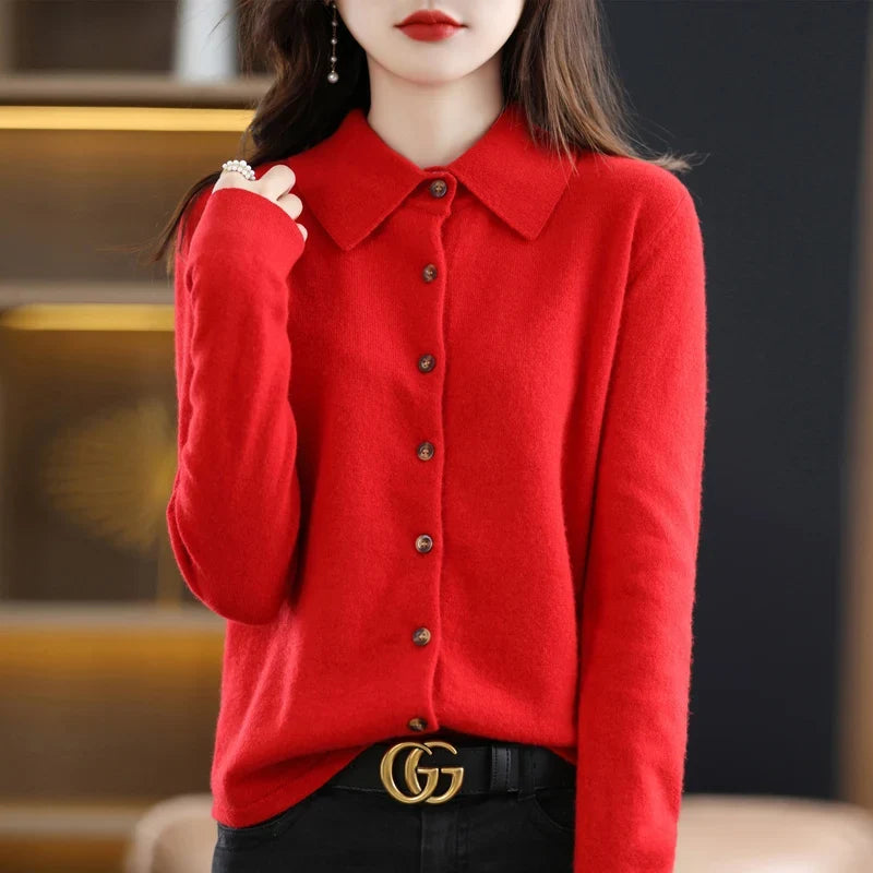 Juliet Polo Button Front Cardigan