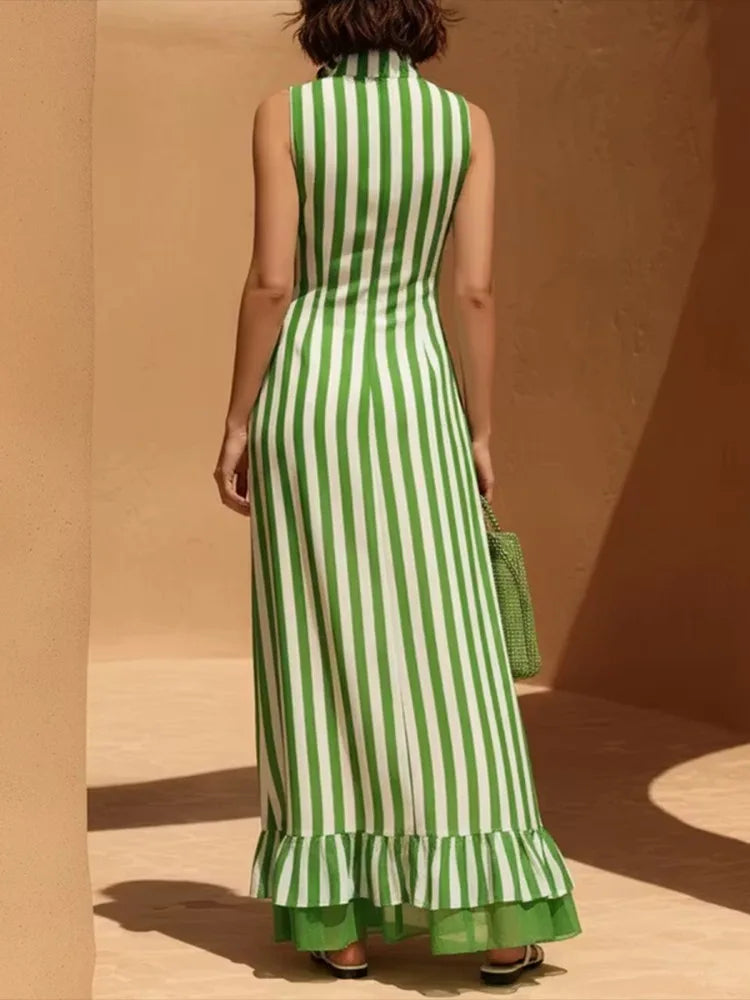 Celestia Striped Maxi Dress