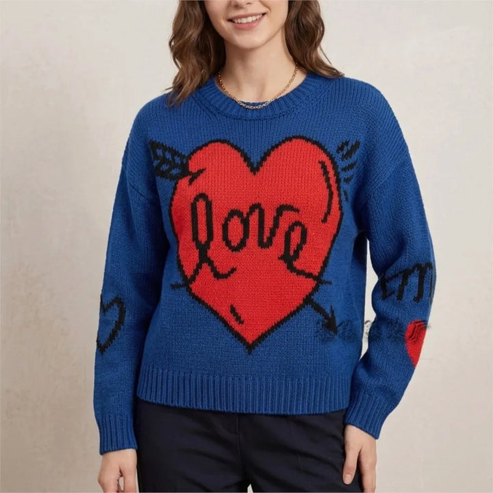 Amoure Heart Knit Sweater