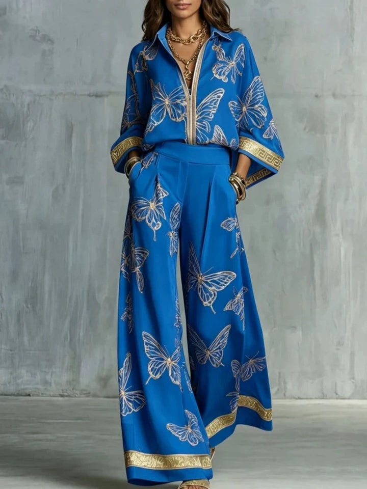 Brialia Butterfly Print Lounge Set