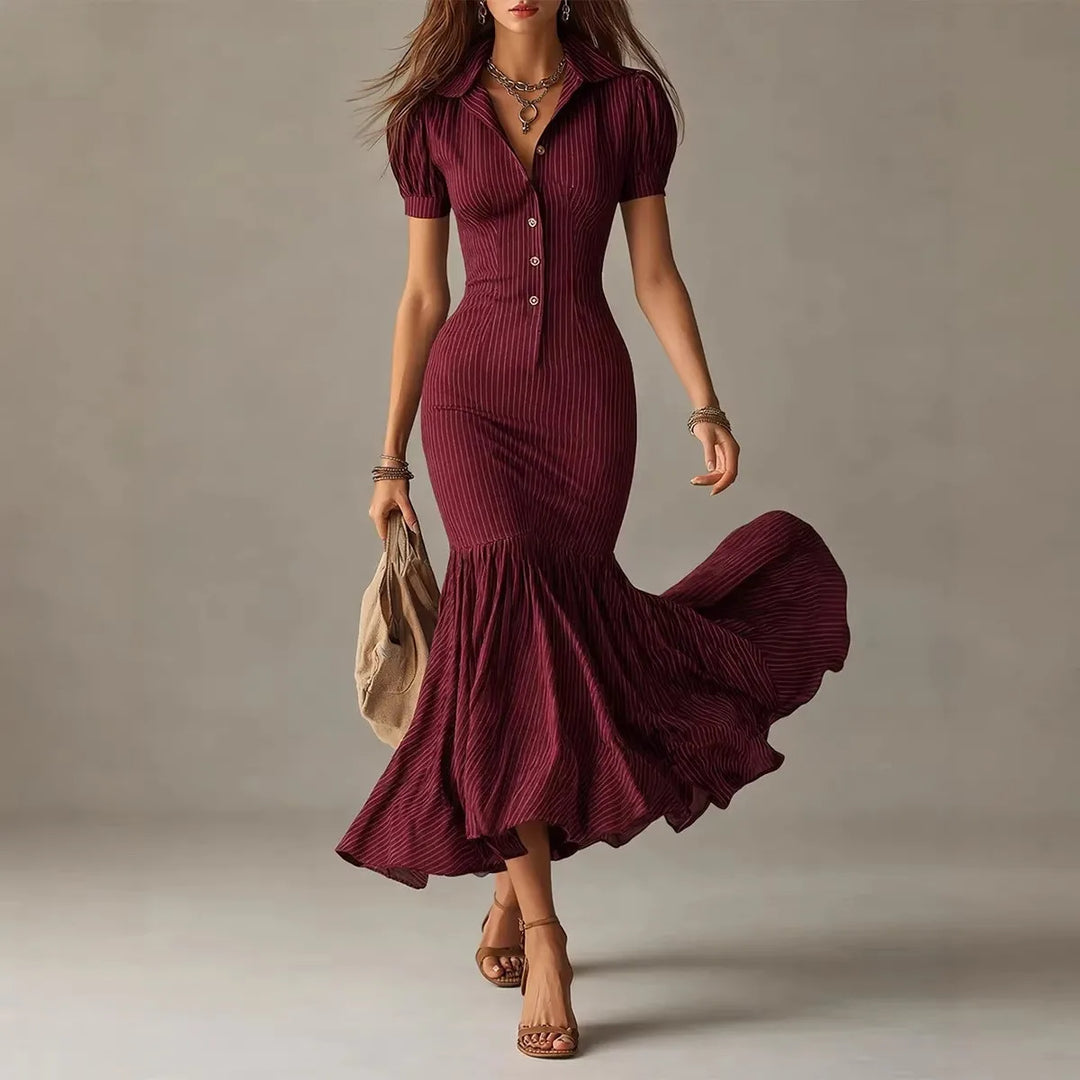Isabeau Button Front Shirt Dress