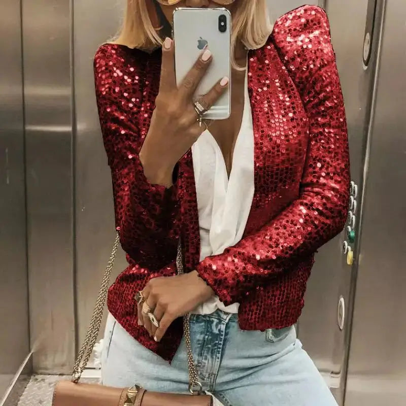 Marisette Sequin Crop Jacket