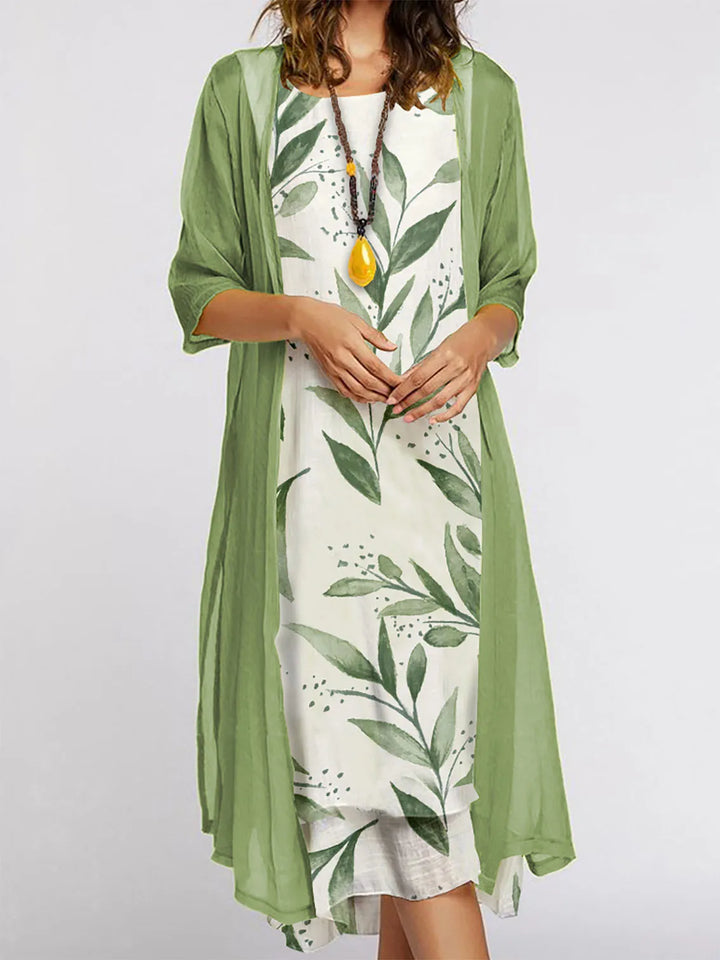 Margot Floral Cardigan Midi Dress