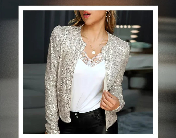 Marisette Sequin Crop Jacket