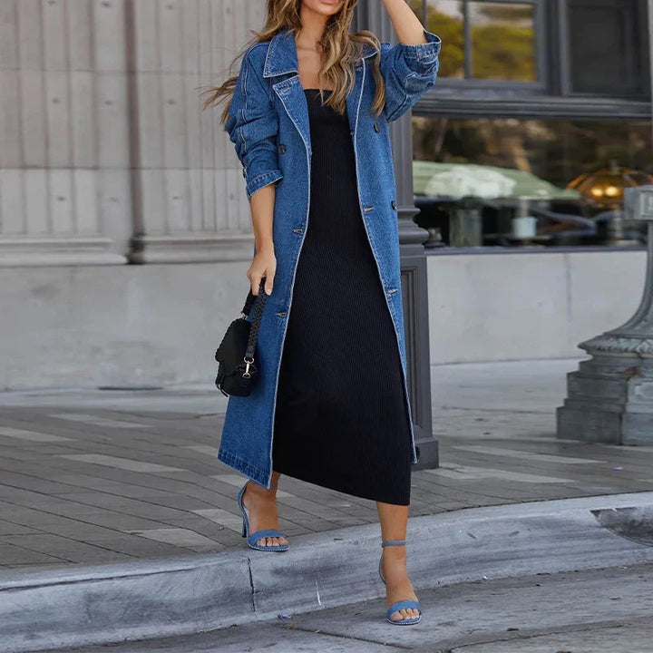 Marlena Tie Waist Denim Trench