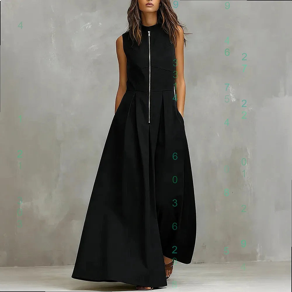 Virelle Elegant Pocket Zip Jumpsuit