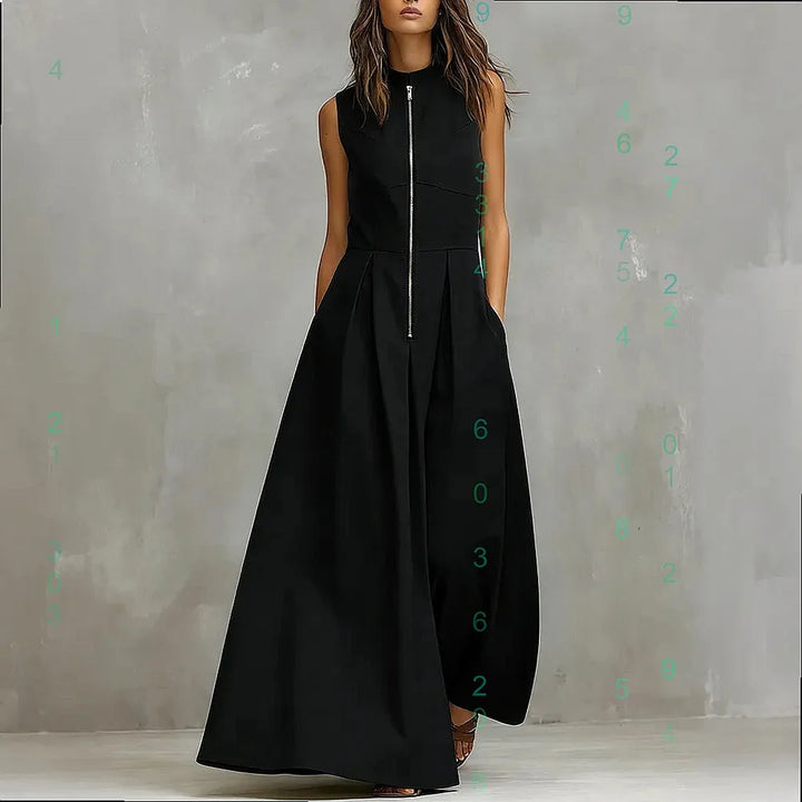 Virelle Elegant Pocket Zip Jumpsuit