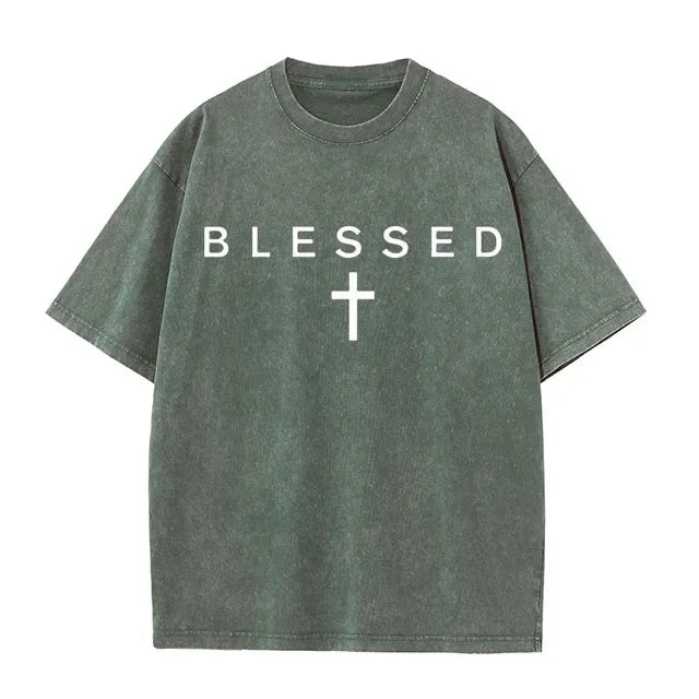 Blessed Faith Graphic Cotton T Shirt
