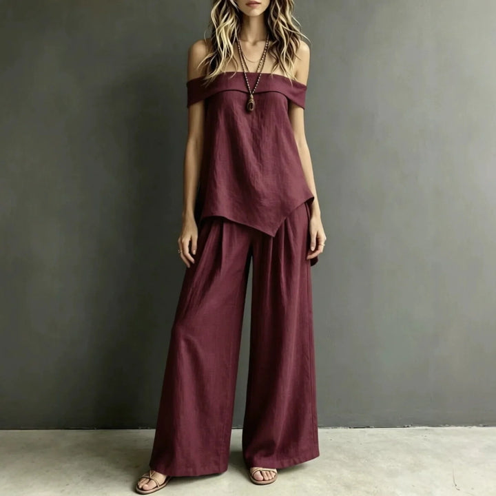 Celiane Off Shoulder Pant Set
