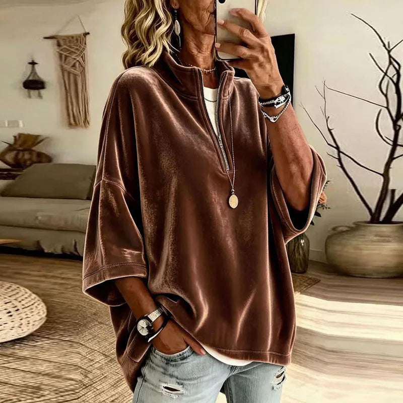 Jessa Soft Comfort Half Zip Pullover