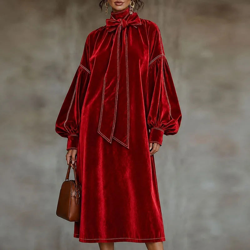 Cressida Bow Tie Maxi Dress
