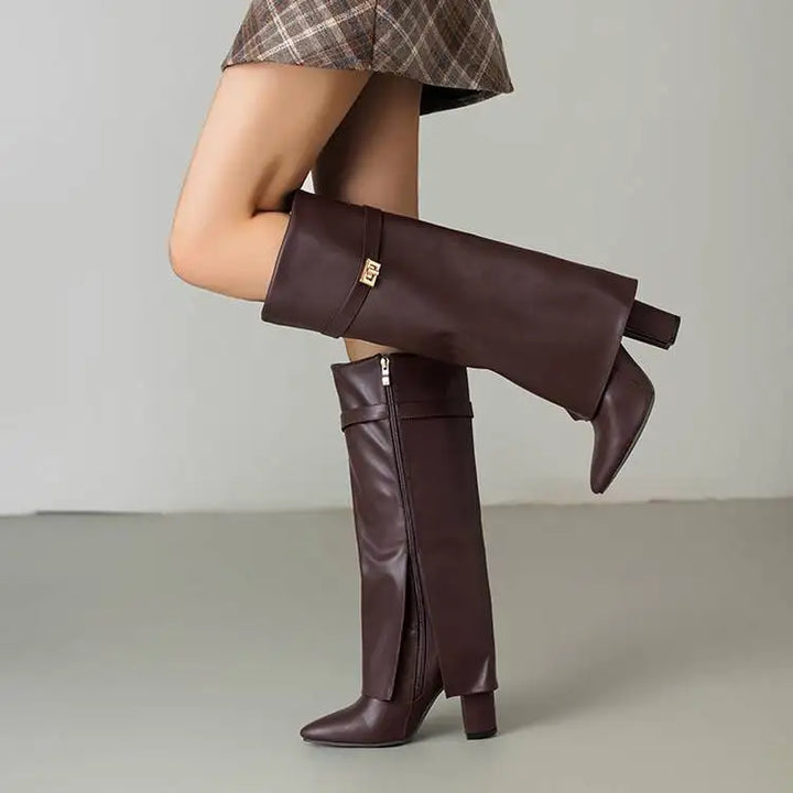 Felicity Square Heel Knee Boots