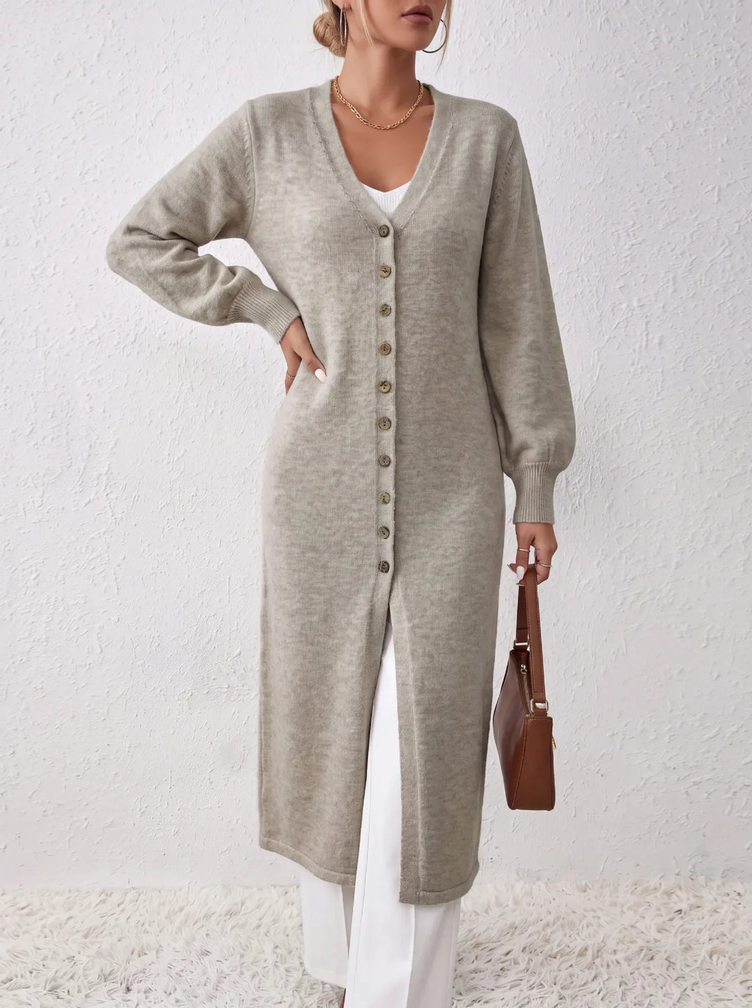 Elodie Long Ribbed Cardigan