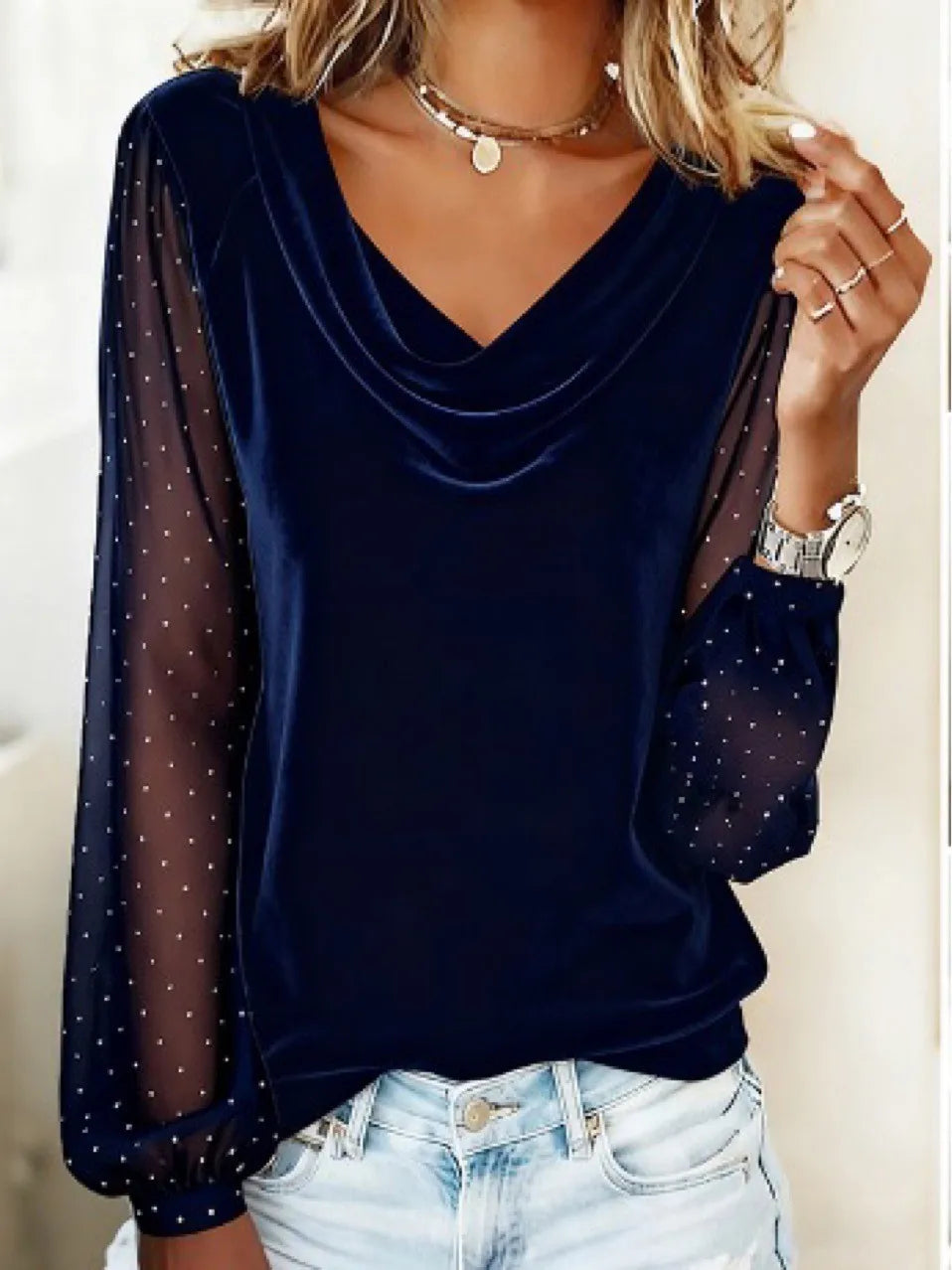 Elowyn Cowl Neck Blouse