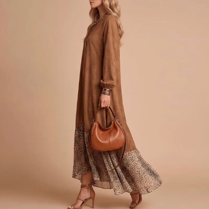 Bellamy Leopard Hem Maxi Dress