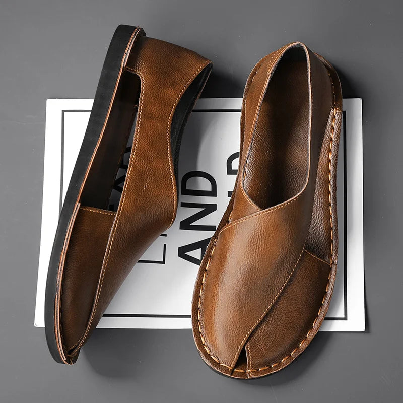 Draven Crossover Leather Sandal