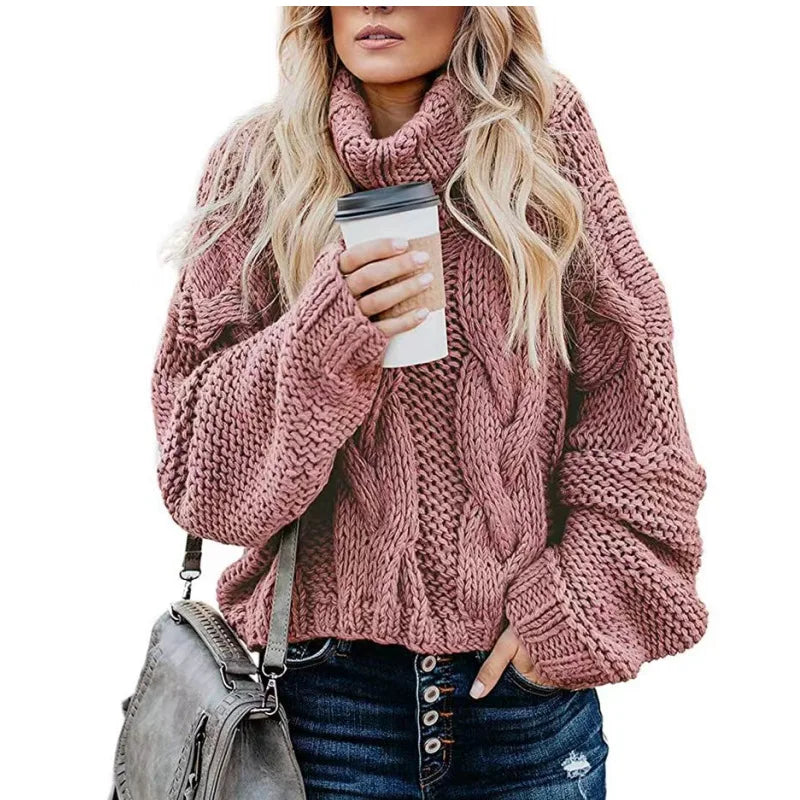 Freya Cable Knit Turtleneck Sweater
