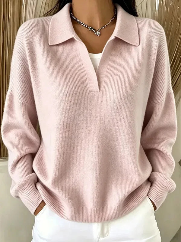 Selene Ribbed Knit Polo