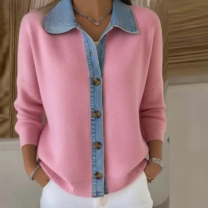 Wren Denim Placket Cardigan