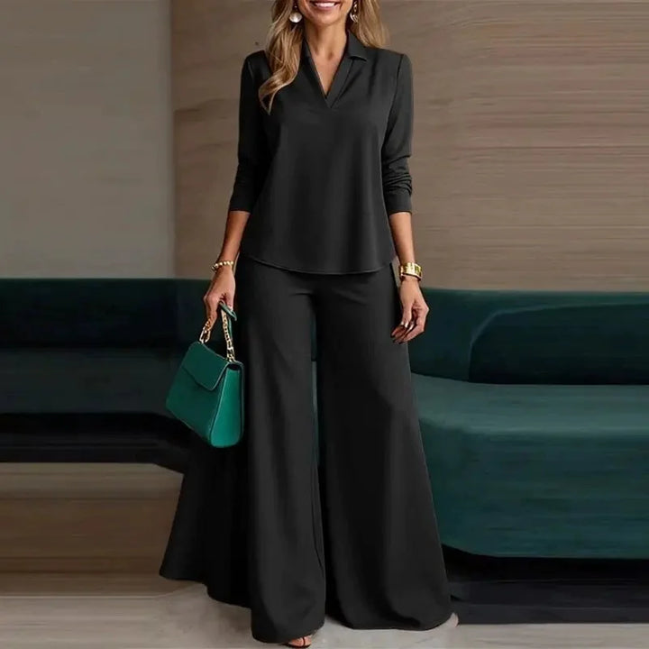 Eliana Relaxed Wide Leg Pants Set