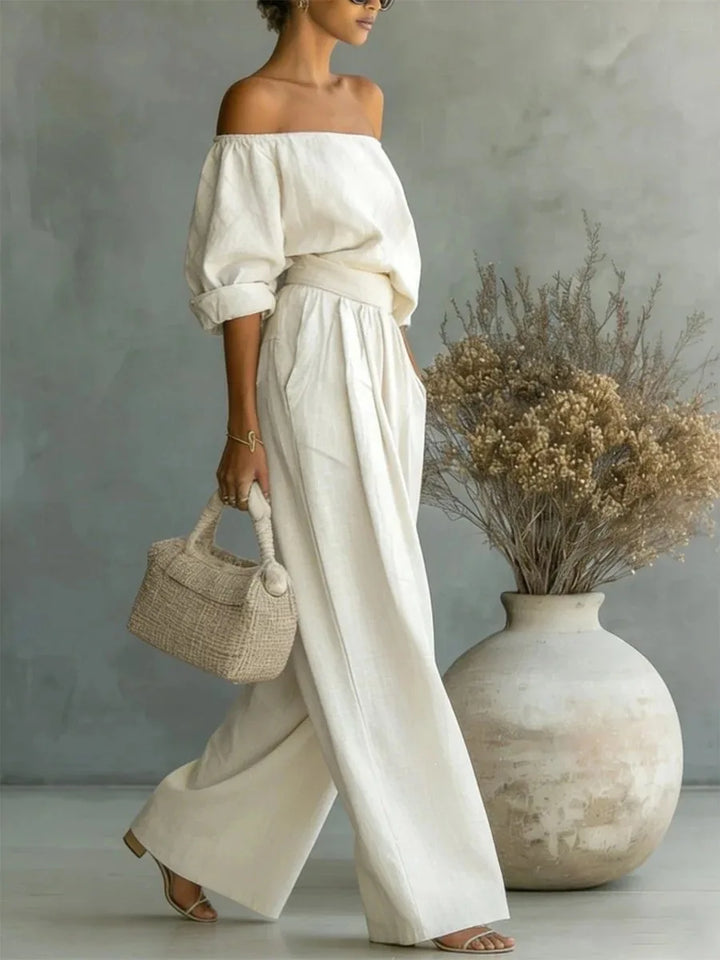 Eloise Off Shoulder Trouser Set