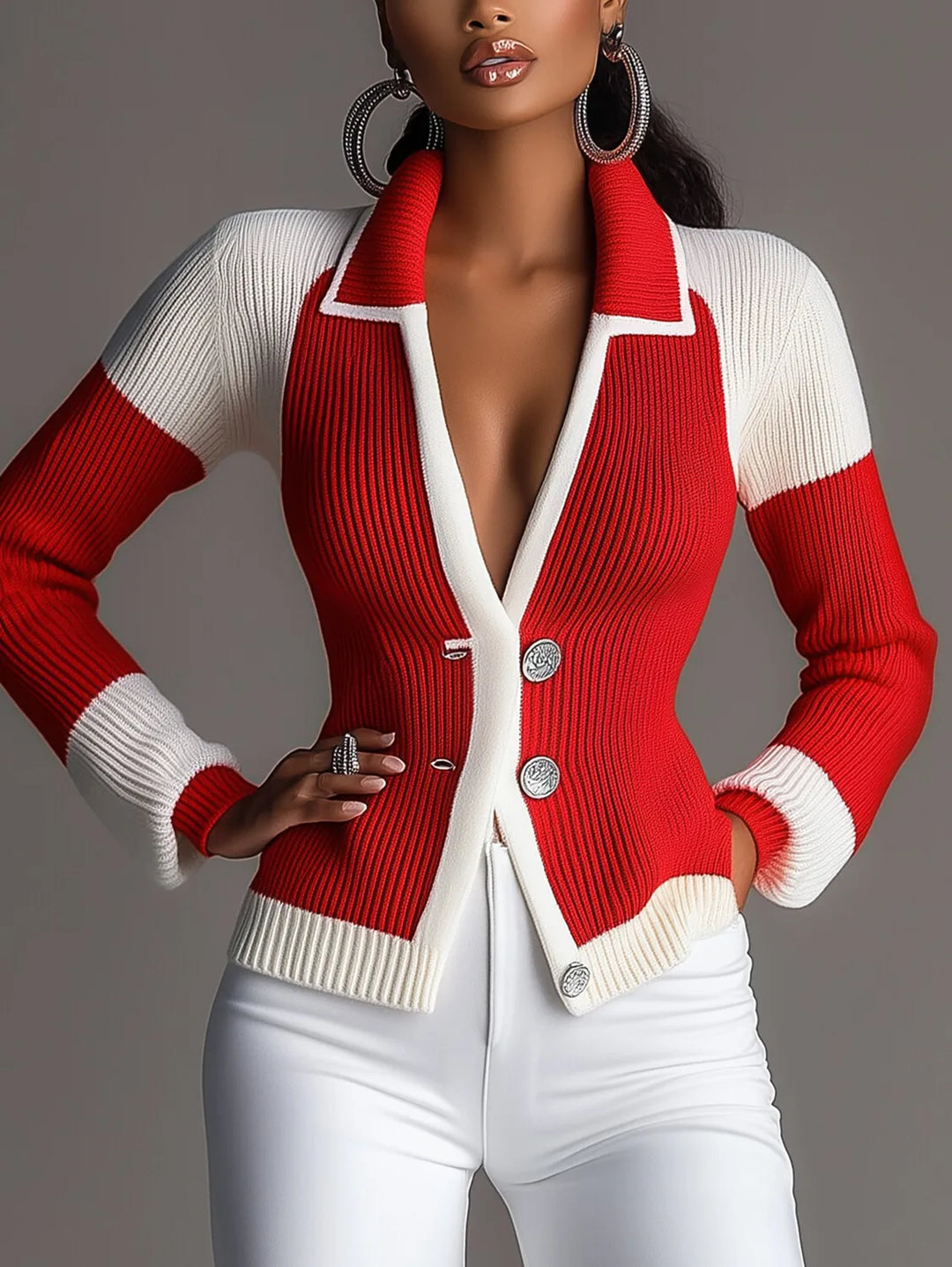 Helena Ribbed Button Cardigan