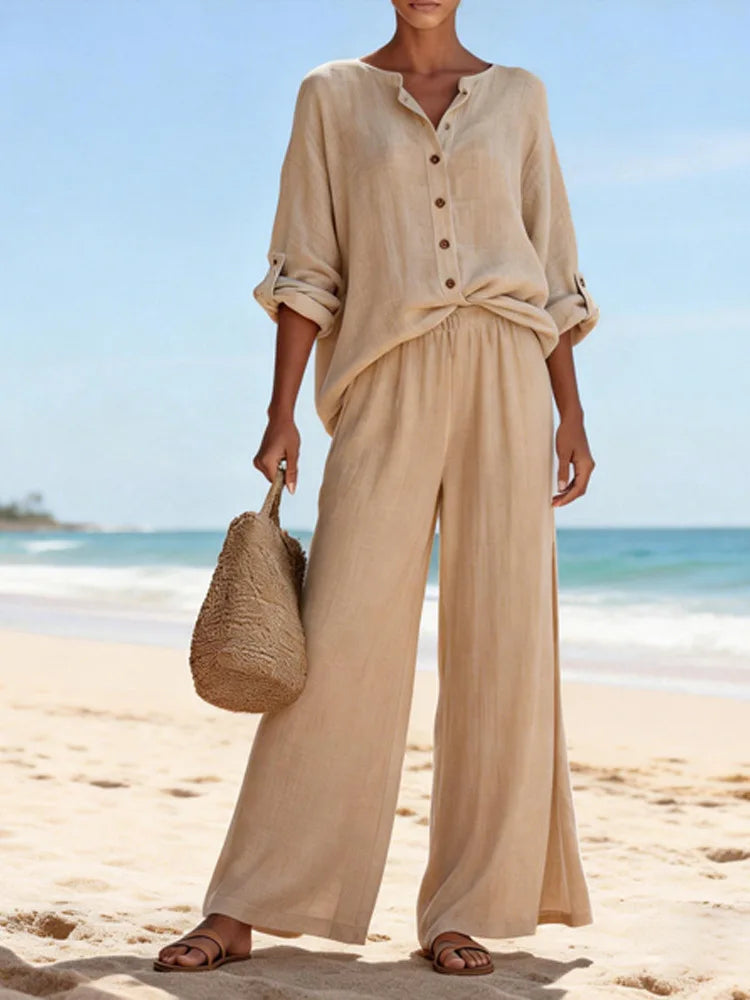 Aizel Casual Summer Trouser Set