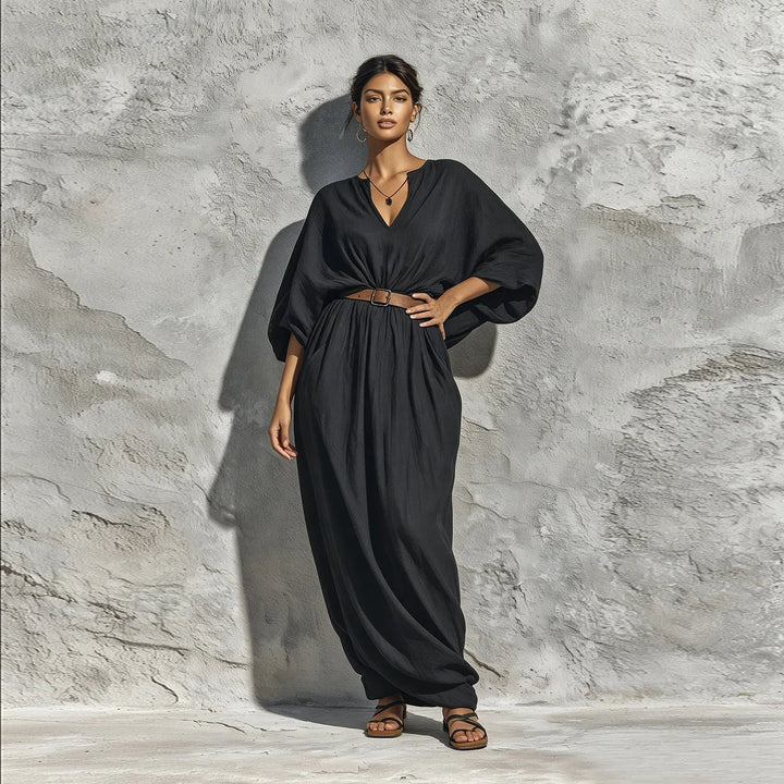 Elodie Adjustable Waist Long Dress